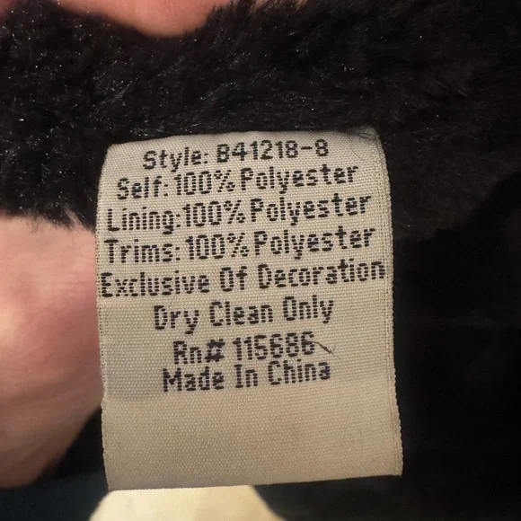 Johnny Was Black Teddy Jacket with Multicolor Floral Embroidery PRICE IS FIRM - Picture 4 of 8